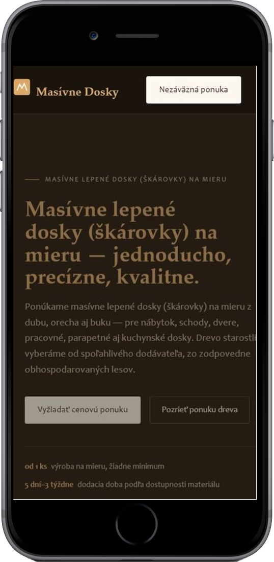 Masívnedosky.sk, mobilná verzia